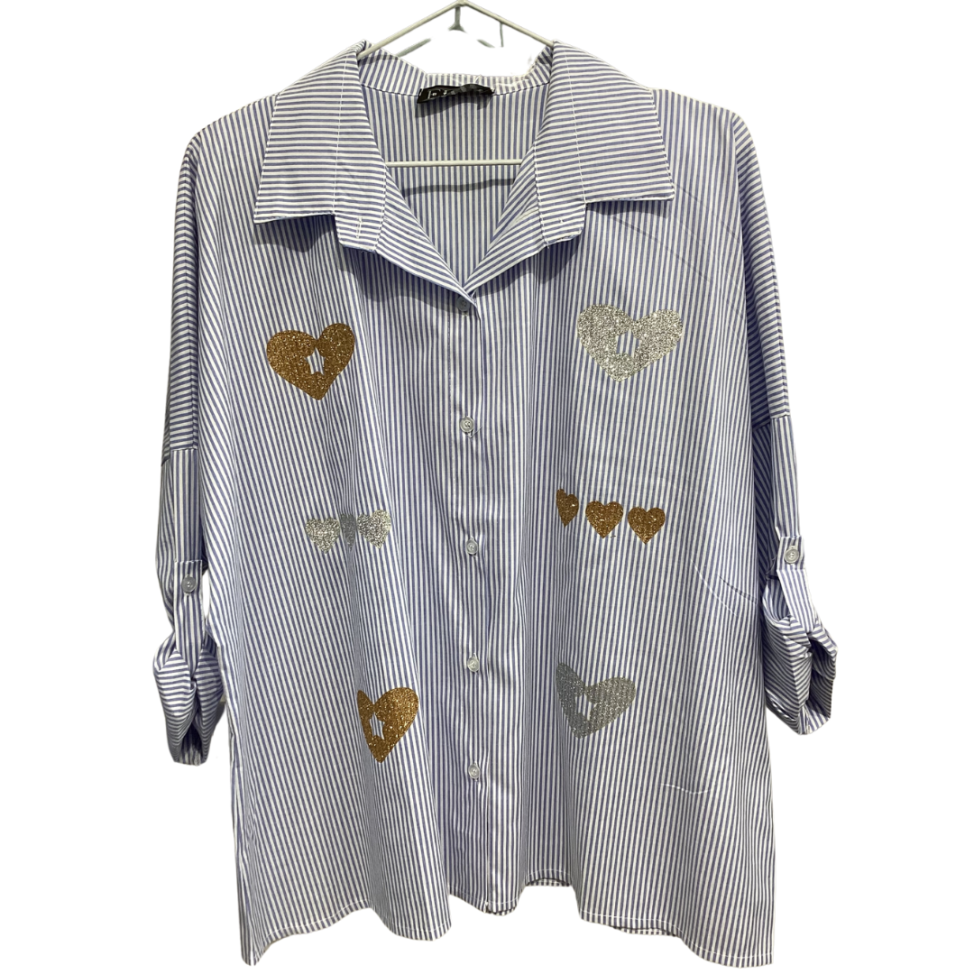 CHEMISE RAYÉE AVEC COEUR
