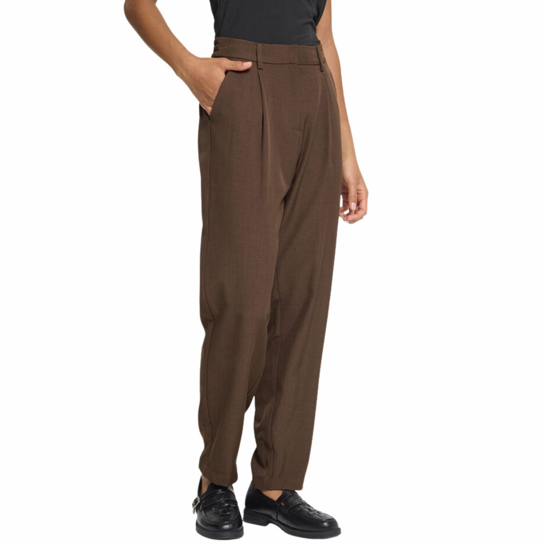 PANTALON BRUN FAVA ANCLE-ICHI