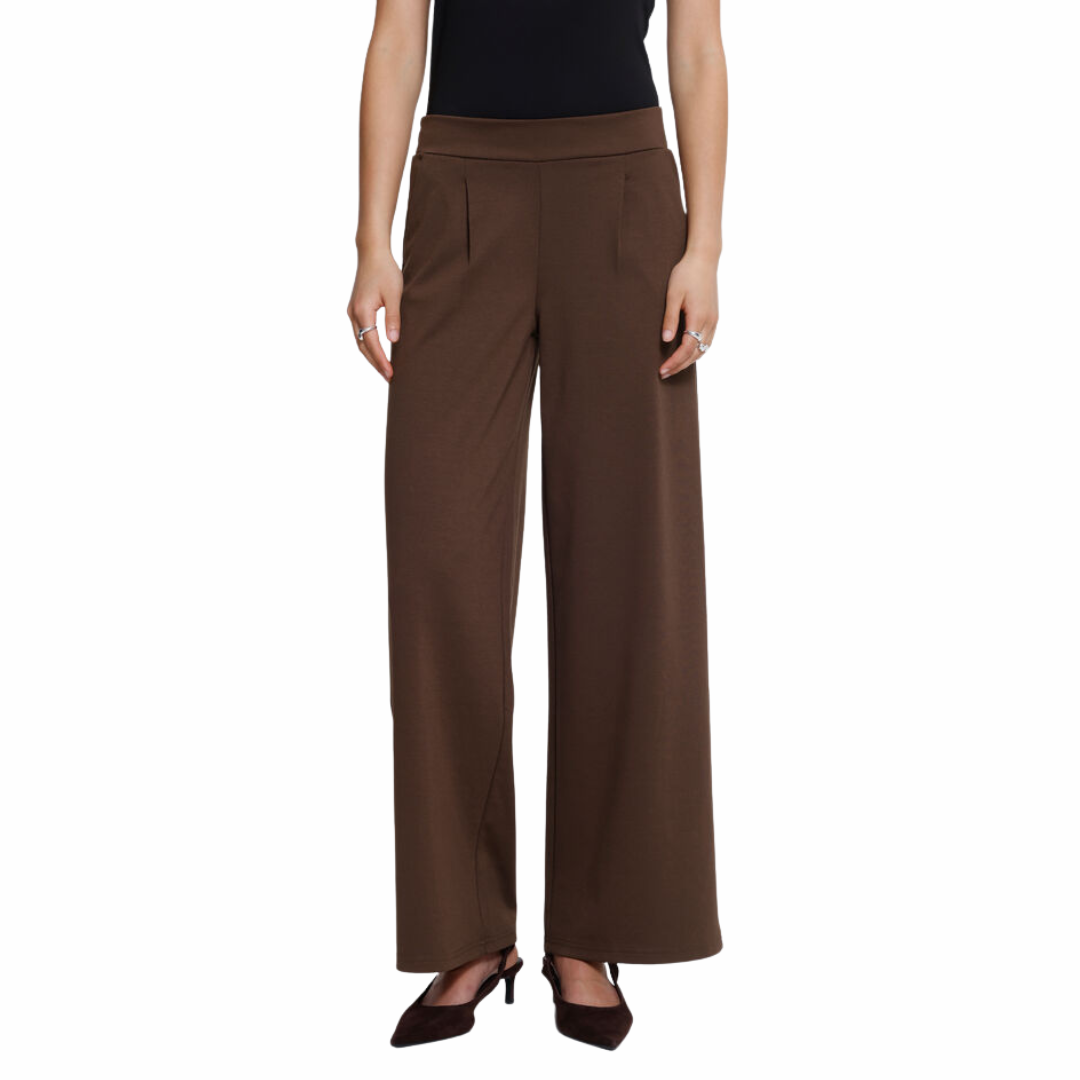 PANTALON CHOCOLAT LONG LARGE KATE -ICHI
