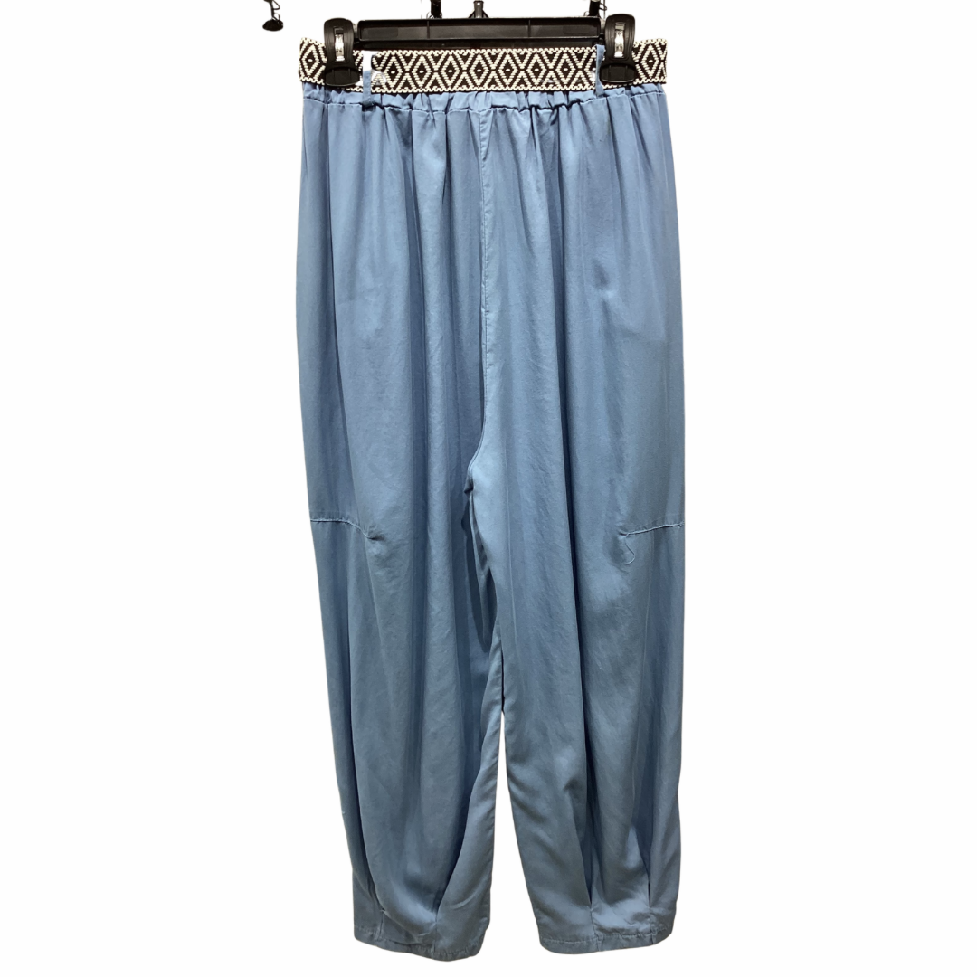 PANTALON TENCEL BLEU