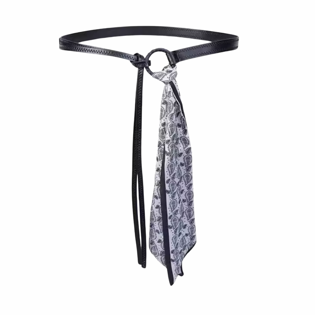 CEINTURE AVEC ÉCHARPE NOIR