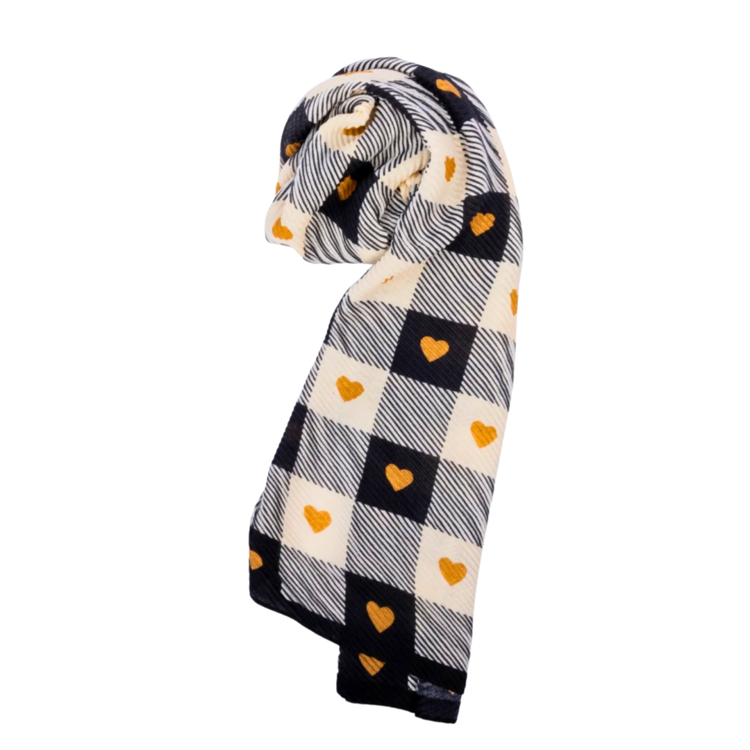 FOULARD MILLIE CŒURS DORÉS-MISS CAPRICE
