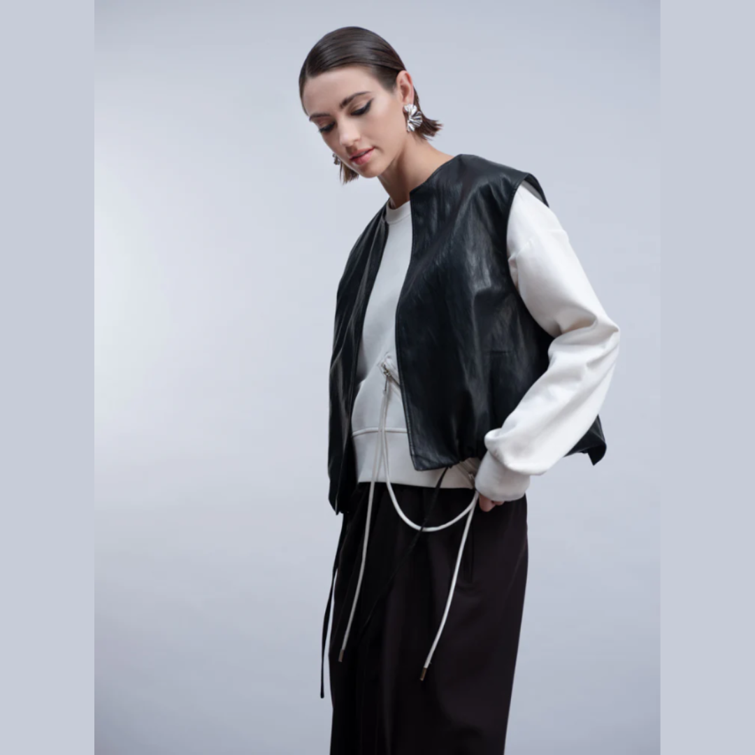 VESTE H2010 SIMILICUIR NOIR-HAAKO