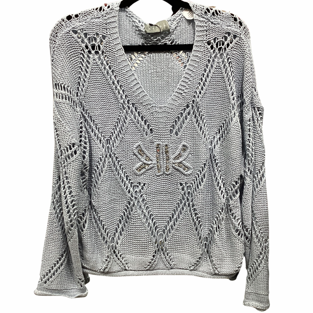 CHANDAIL CROCHET BLEU