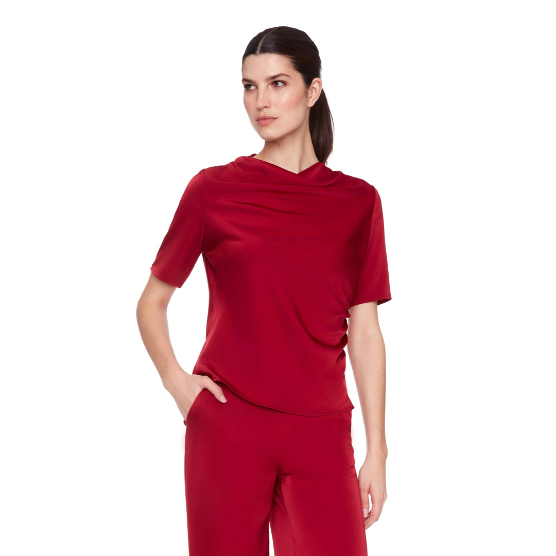 BLOUSE EN SATIN-UP!