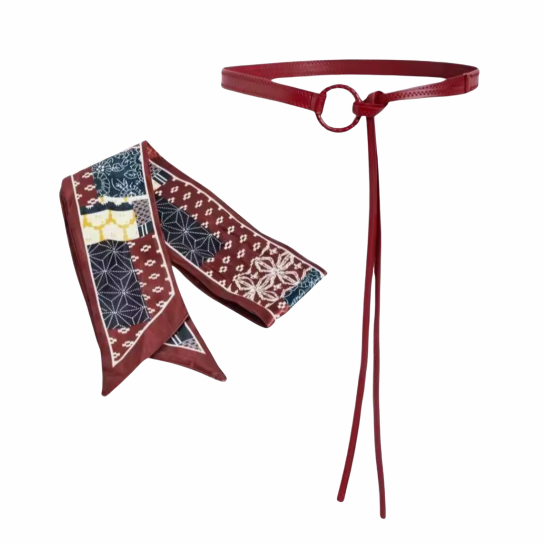 CEINTURE AVEC ÉCHARPE ROUGE