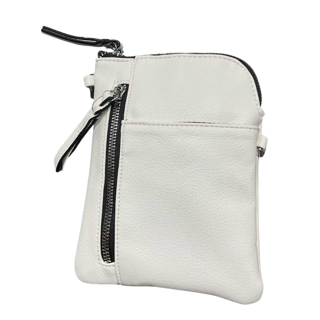 POCHETTE BLANC À BANDOULIÈRE-MISS CAPRICE
